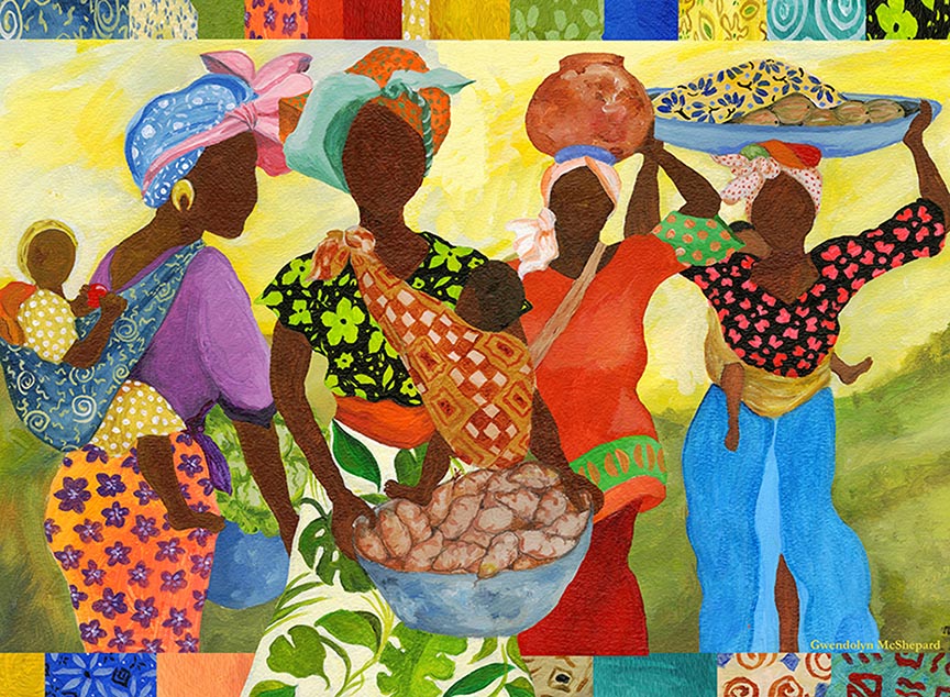 GM – African Series – Women at Work II © Gwendolyn McShepard