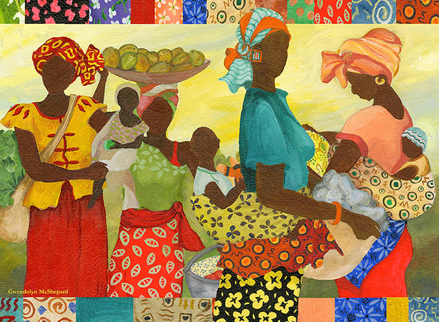 GM – African Series – Women at Work III © Gwendolyn McShepard