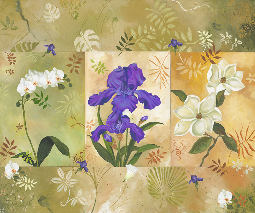 GM – Floral – 3 PC FLORALS Pattern © Gwendolyn McShepard