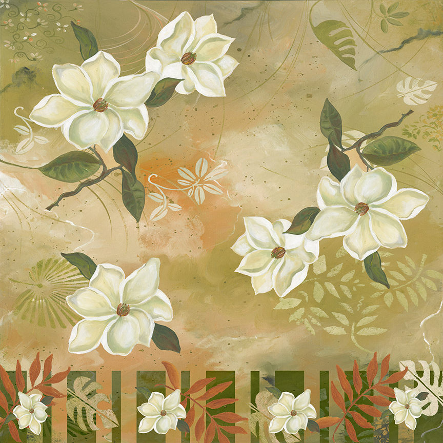 GM – Floral – Magnolia Pattern 1 © Gwendolyn McShepard