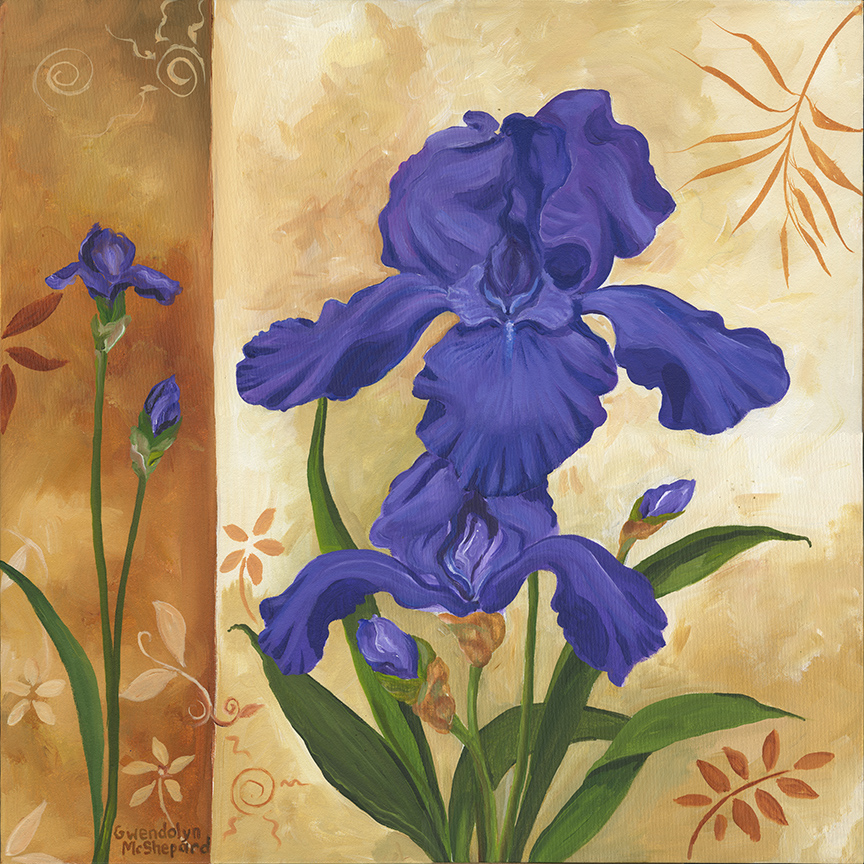 GM – Floral – Pattern Iris 1 © Gwendolyn McShepard