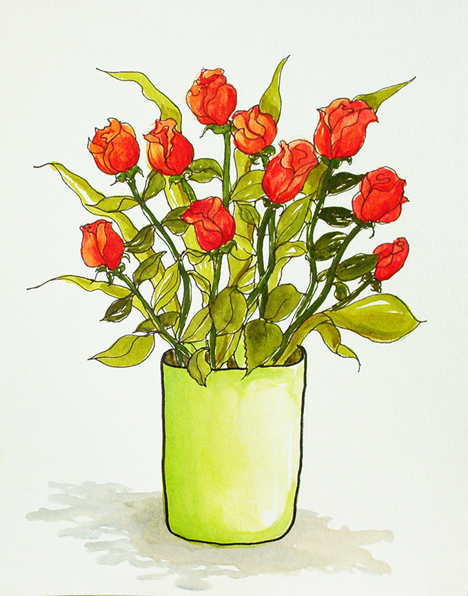 GM – Floral – Vase – Roses © Gwendolyn McShepard