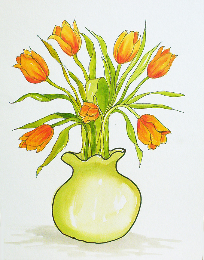 GM – Floral – Vase – Tulips © Gwendolyn McShepard