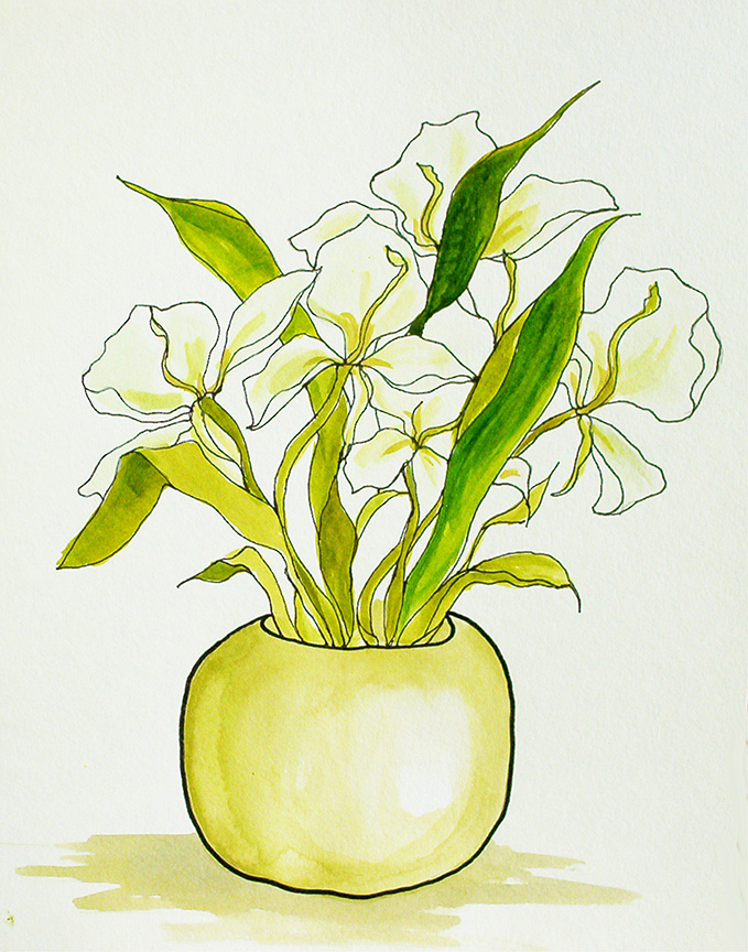 GM – Floral – Vase – White Flowers © Gwendolyn McShepard