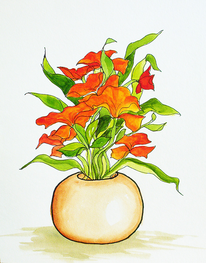 GM – Floral – Vase – Wild Poppies © Gwendolyn McShepard
