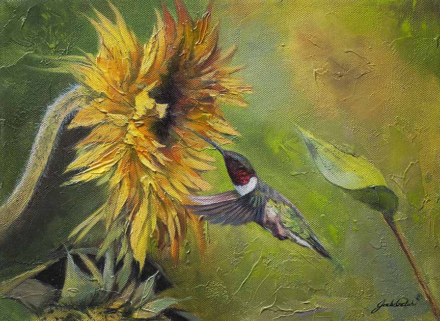 JP – 1 Sunflower and Hummingbird © Jack Paluh