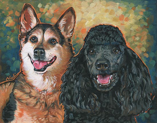 NS – Dogs, Cocker Spaniel – 15-227 Spike and Jamba 11×14 © Nadi Spencer