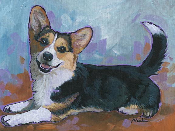 NS – Dogs, Welsh Corgi – 17-248 Rigby 9×12 © Nadi Spencer