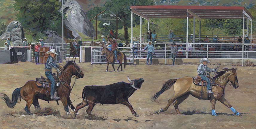 NS – Horses – 23-73 Cash and Saige 24×48 © Nadi Spencer