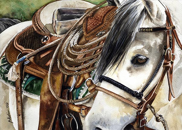 NS – Horses, Western – Stirrup Up 10×14 © Nadi Spencer