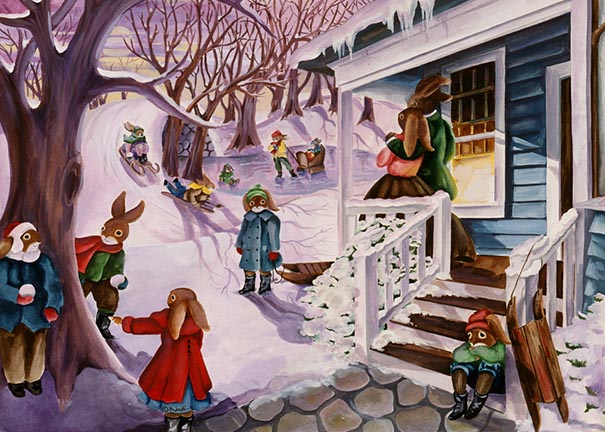 NS – Illustration, Little Creek – Winter Fun © Nadi Spencer