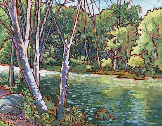 NS – Landscape, Three Rivers – 13-114 Over the River 12×16 © Nadi Spencer