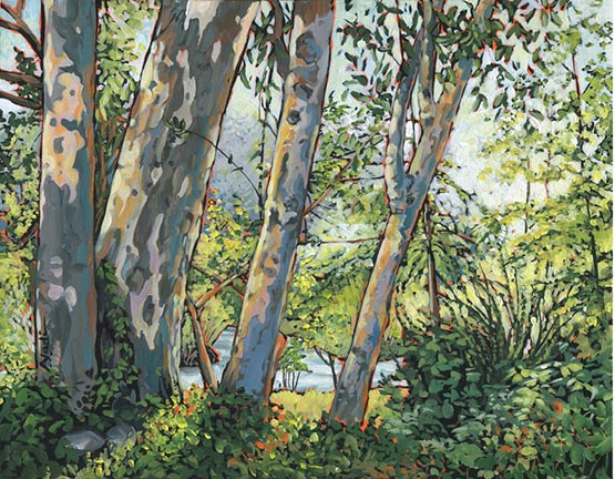 NS – Landscape, Three Rivers – 16-107 Trees 14×18 © Nadi Spencer