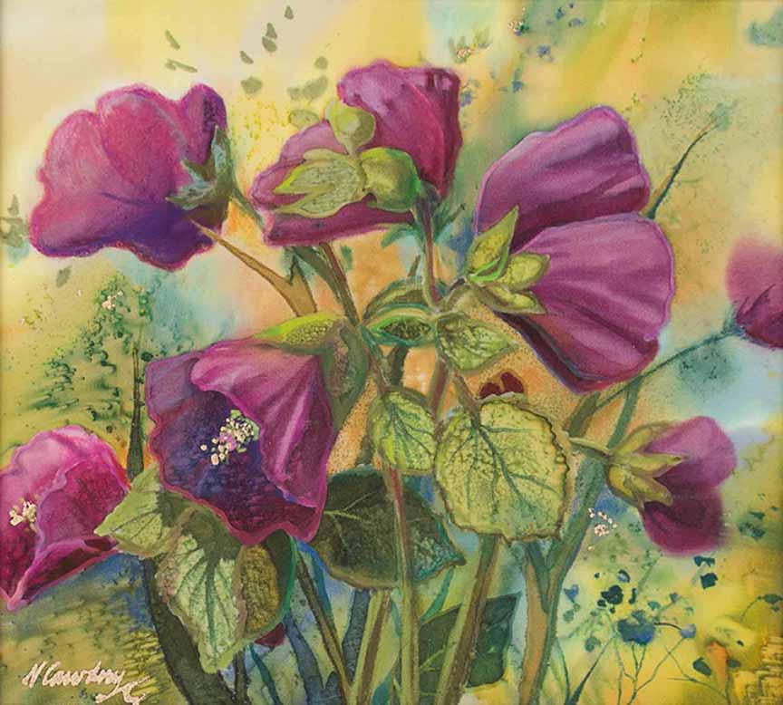 NDC – August Hollyhocks © Nancy Dunlop Cawdrey