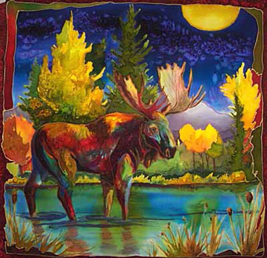 NDC – Moonlit Moose © Nancy Dunlop Cawdrey