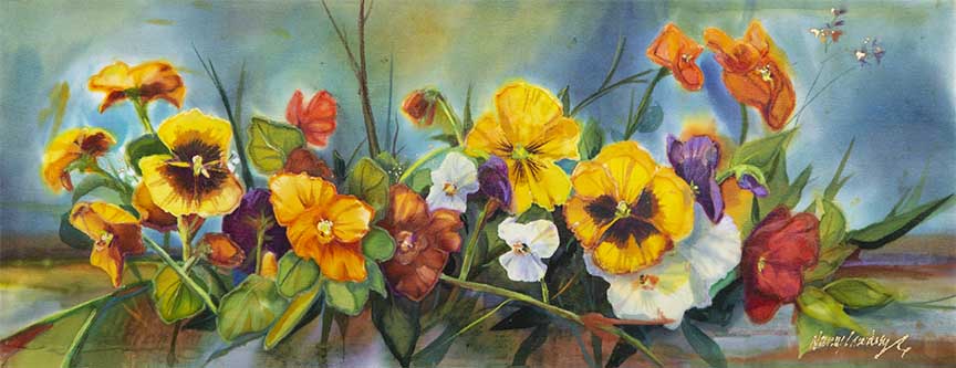 NDC – Pansy Landscape © Nancy Dunlop Cawdrey