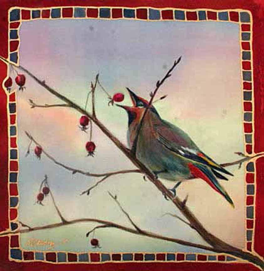 NDC – Winter Waxwing © Nancy Dunlop Cawdrey