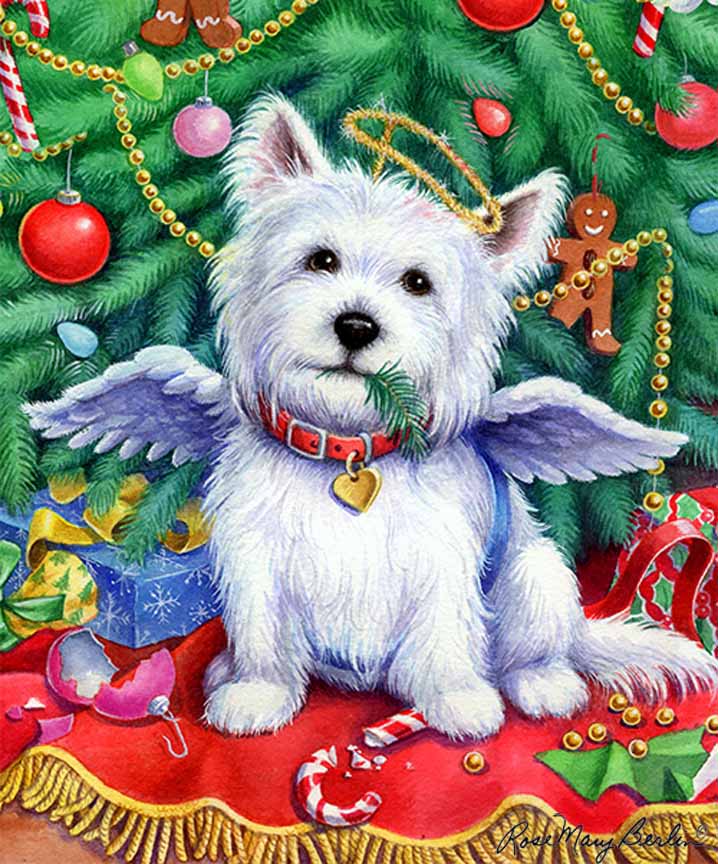 RMB – Christmas – Christmas Westie © Rose Mary Berlin