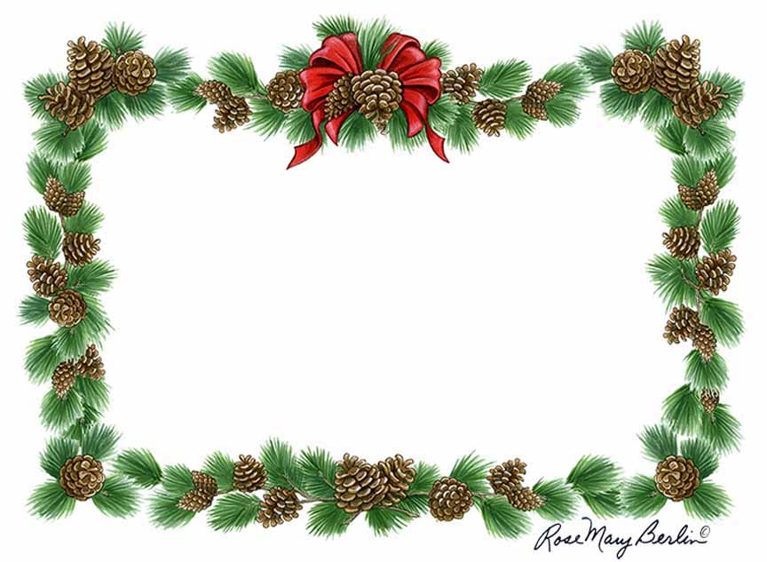 RMB – Christmas – Pine Bough Border © Rose Mary Berlin