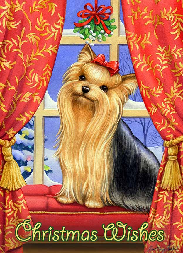 RMB – Christmas – Yorkie Christmas Wishes © Rose Mary Berlin