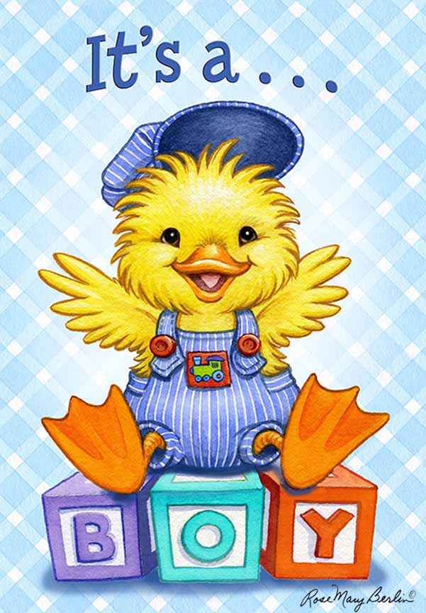 RMB – Kids Illustration – Baby Duck Boy © Rose Mary Berlin