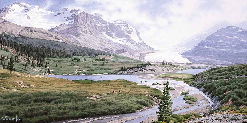 JEB – Landscape – Parad-Icefields – Mount Andromeda and the Athabasca Glacier, Jasper National Park, AB © Jonathon Earl Bowser