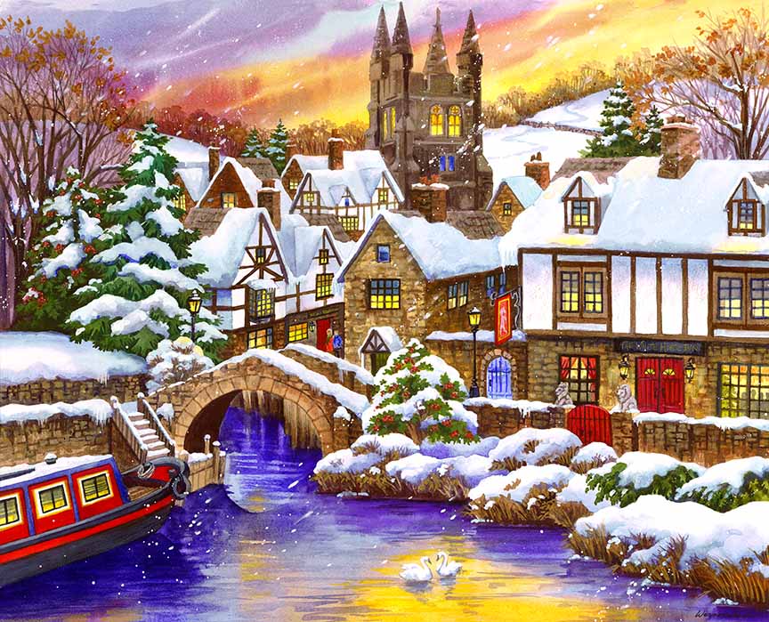 NW – Evening In The Village 1302 © Nancy Wernersbach