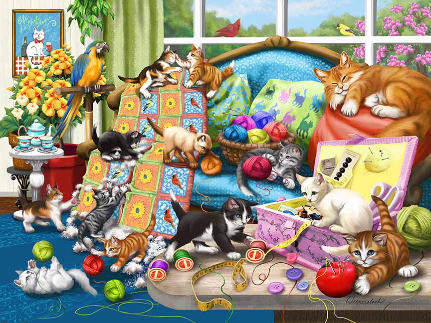 NW – Sewing Room Mischief 1917 © Nancy Wernersbach