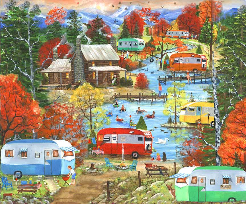 MAV – Campers at the Lake © Mary Ann Vessey