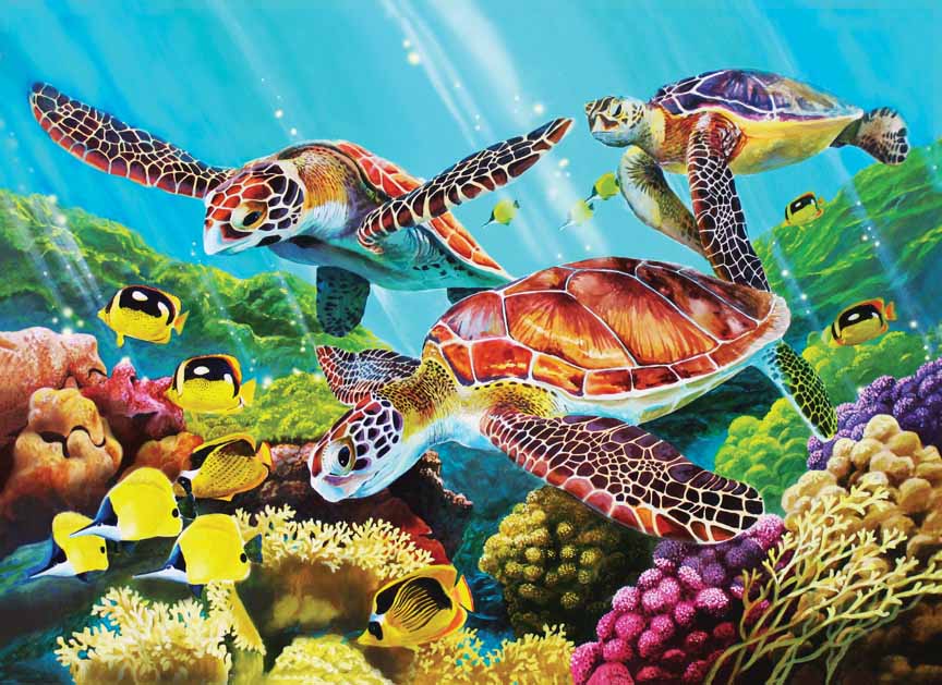 CHIC – Sea Turtles © Cobble Hill Puzzle Company