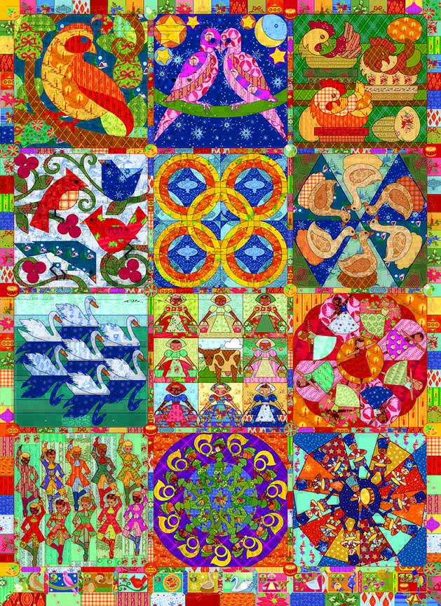 CHIC – Twelve Days Quilt © Cobble Hill Puzzle Company