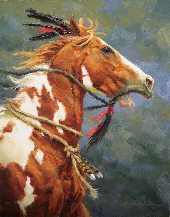 KM2 – Horses – War Horse of the River Crow © Krystii Melaine