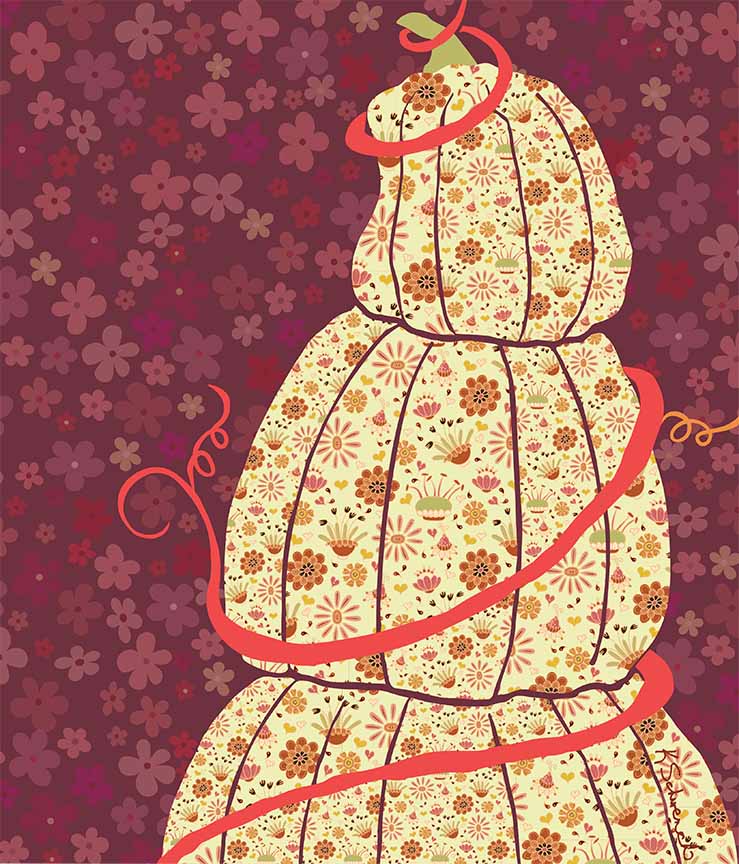 KS2 – Autumn at Home – Floral Pumpkin © Kris Schwenck