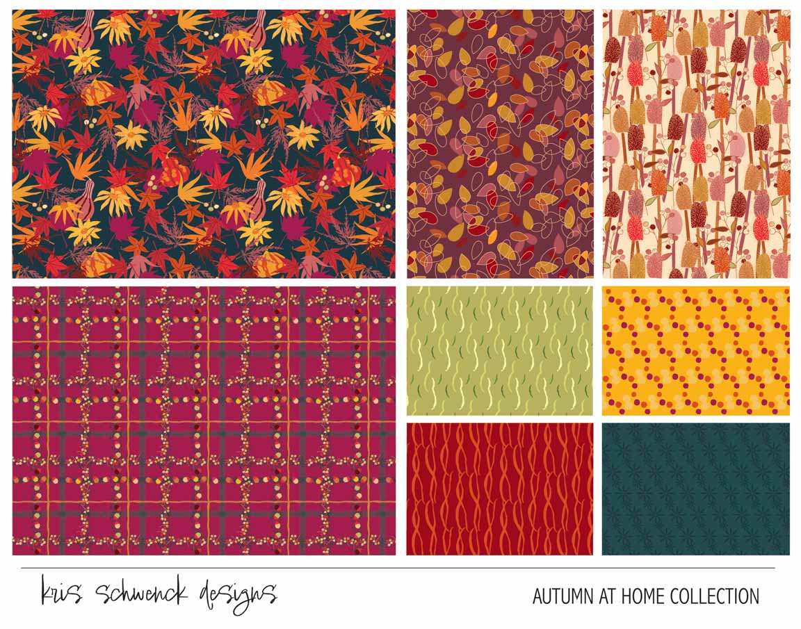 KS2 – Autumn at Home Surface Design – 1st Colorway – 01 © Kris Schwenck