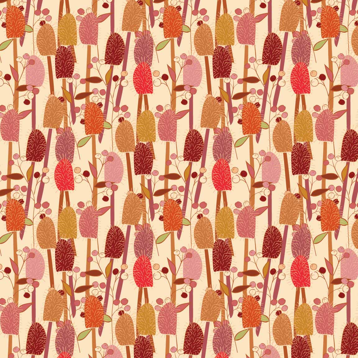 KS2 – Autumn at Home Surface Design – 1st Colorway – 05 © Kris Schwenck