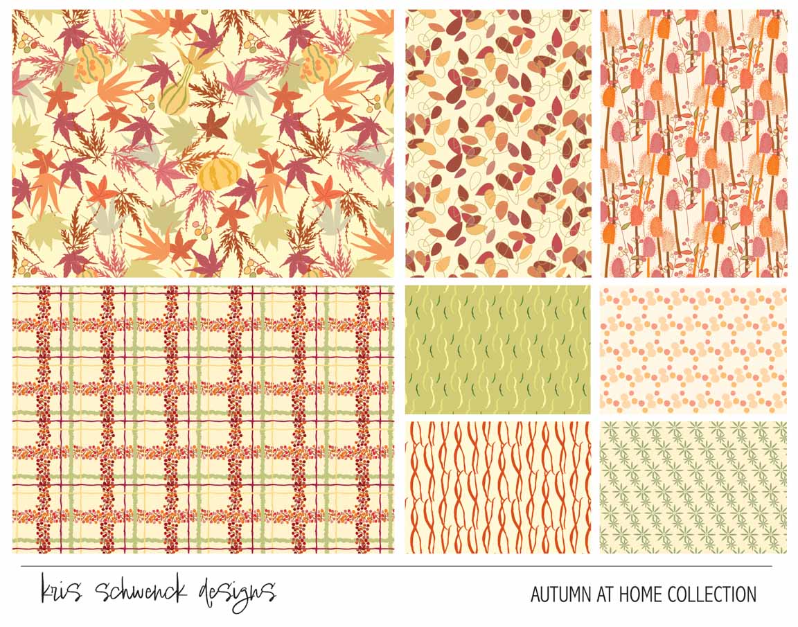 KS2 – Autumn at Home Surface Design – 2nd colorway – 01 © Kris Schwenck