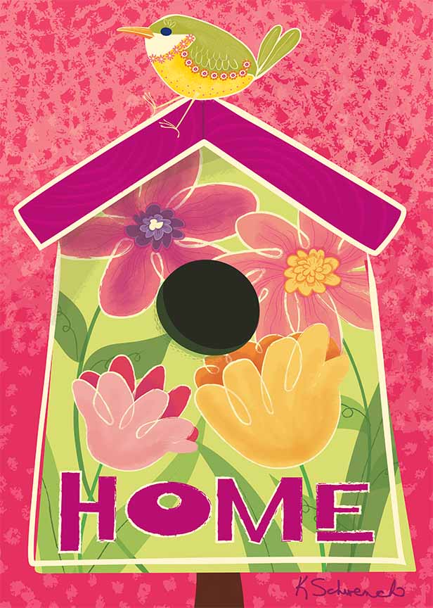 KS2 – Flowers and Feathers – Birdhouse and Songbird © Kris Schwenck