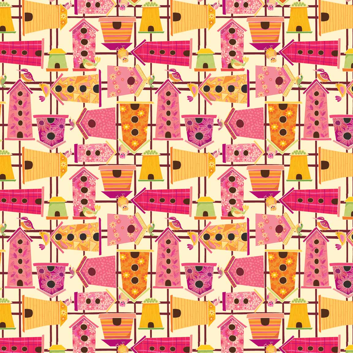 KS2 – Flowers and Feathers Surface Design – 03 © Kris Schwenck