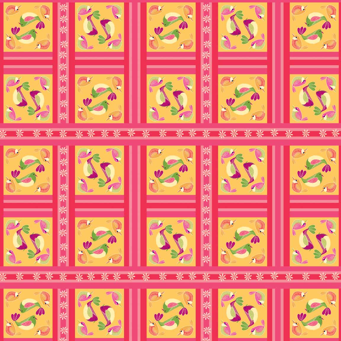 KS2 – Flowers and Feathers Surface Design – 05 © Kris Schwenck
