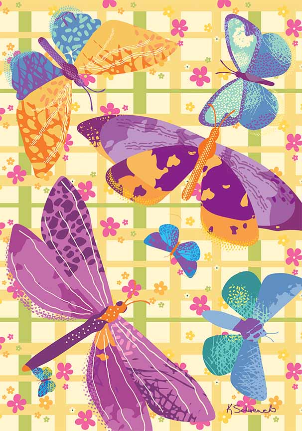 KS2 – Garden Party – Butterfly Plaid © Kris Schwenck