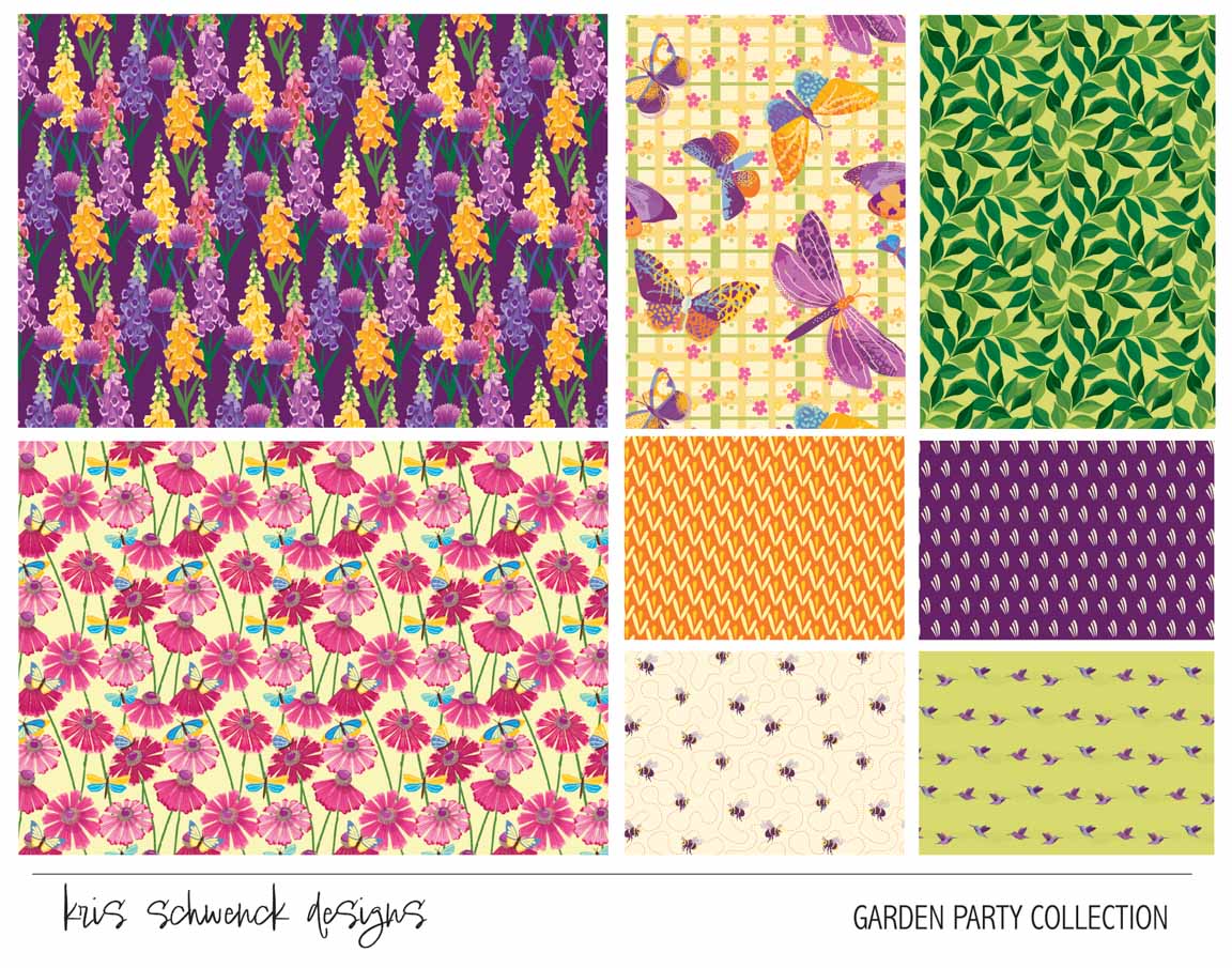 KS2 – Garden Party Surface Design – 01 © Kris Schwenck