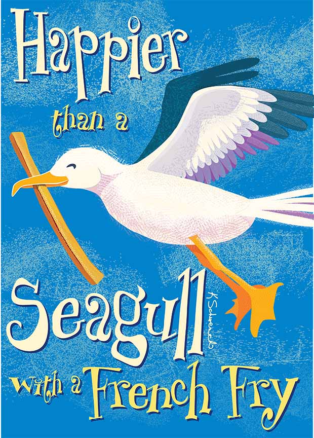 KS2 – Harbour Whimsy – Happier than a Seagull with a French Fry © Kris Schwenck