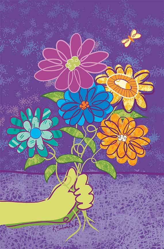 KS2 – Love Blooms Here – Picked Flowers © Kris Schwenck