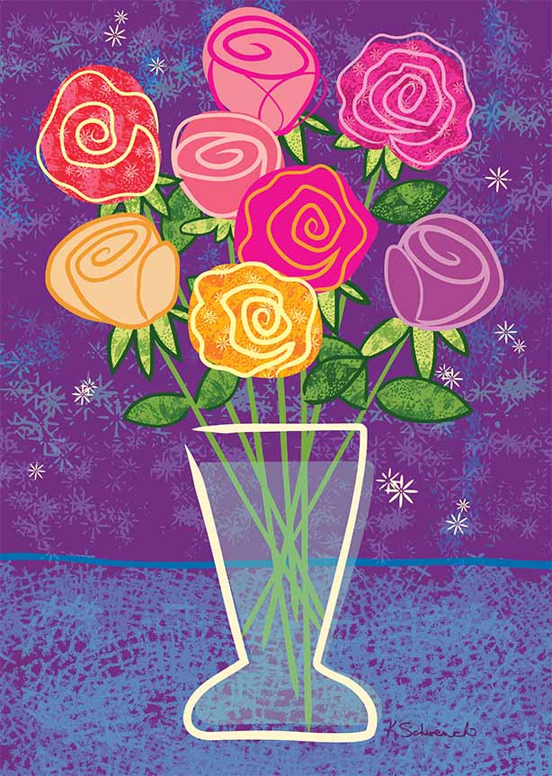 KS2 – Love Blooms Here – Roses in Vase © Kris Schwenck