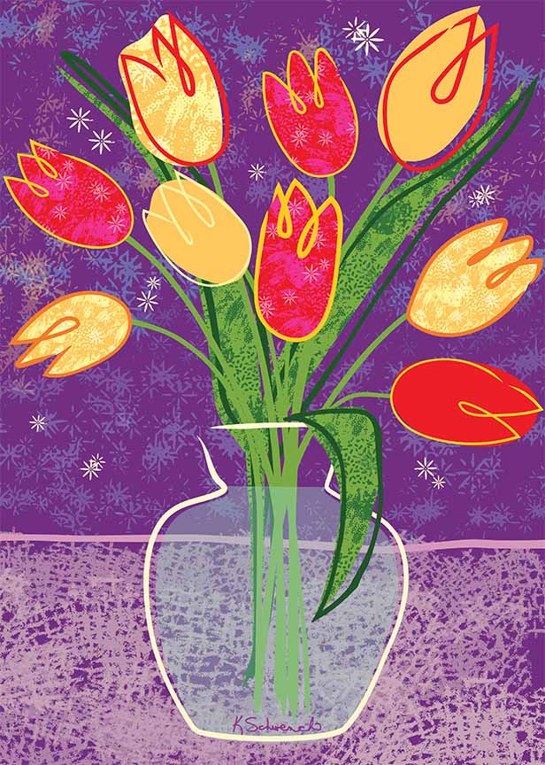 KS2 – Love Blooms Here – Tulips in Vase © Kris Schwenck