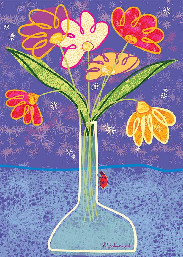 KS2 – Love Blooms Here – Wildflowers in Vase © Kris Schwenck