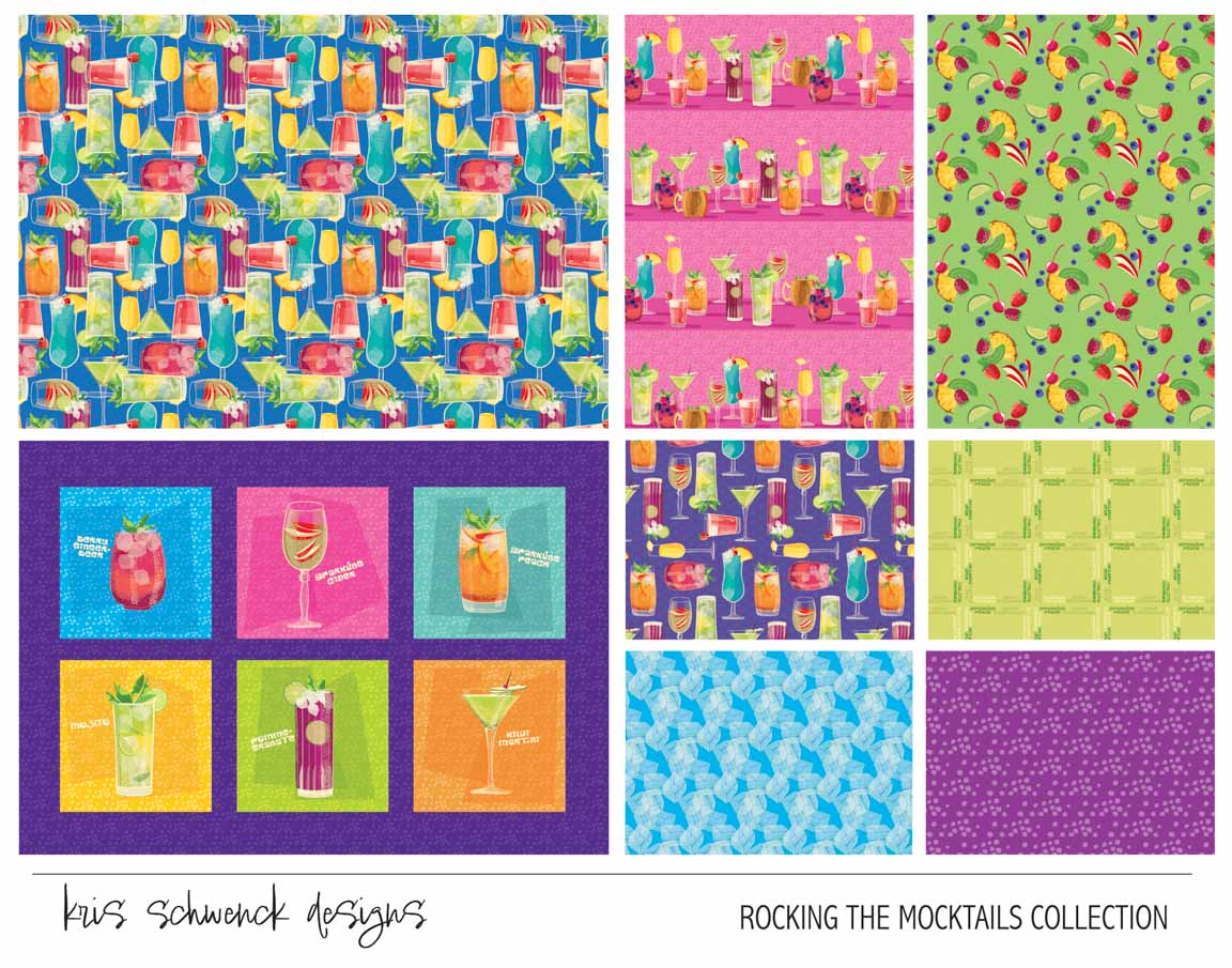 KS2 – Rockin the Mocktail Surface Design – 01 © Kris Schwenck