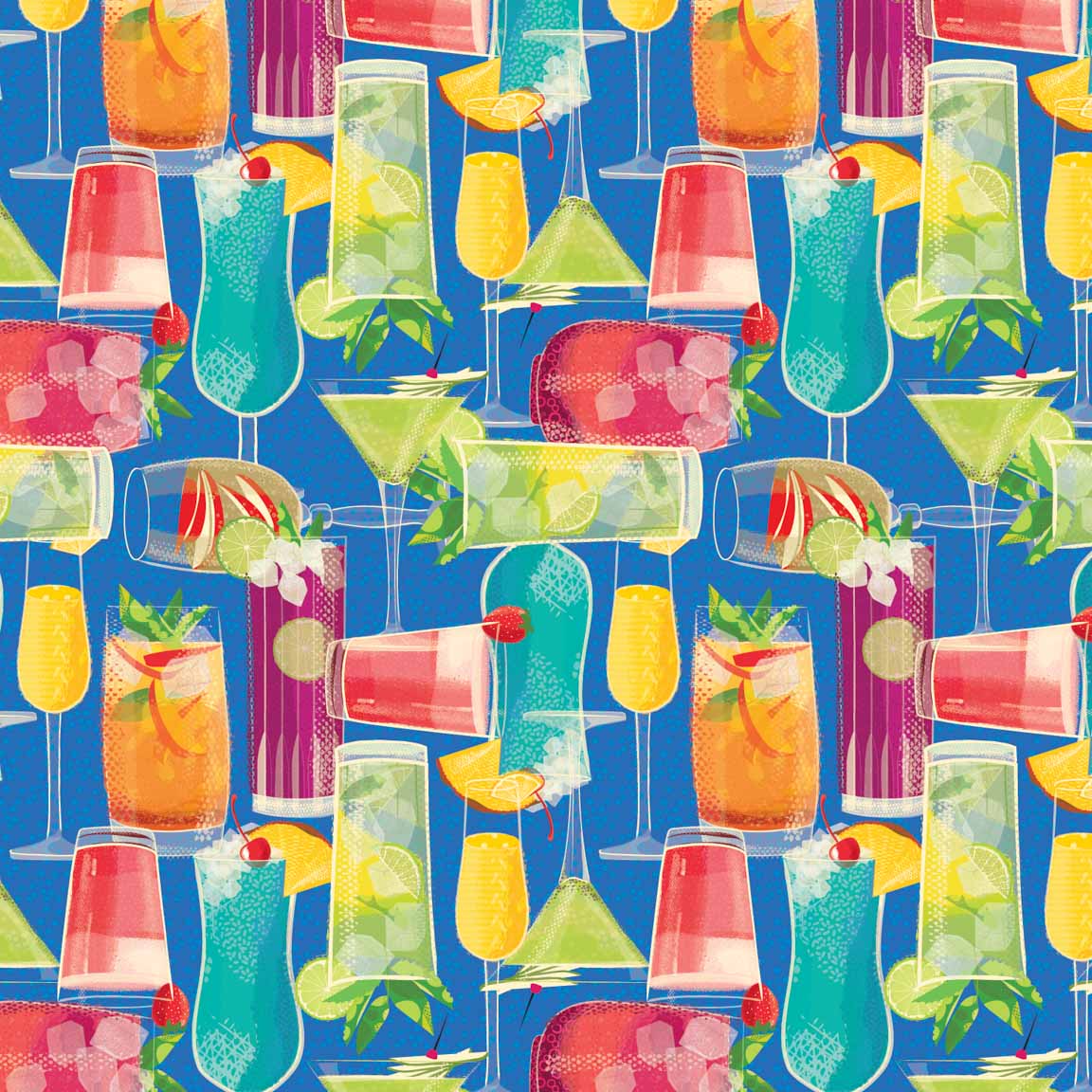 KS2 – Rockin the Mocktail Surface Design – 02 © Kris Schwenck