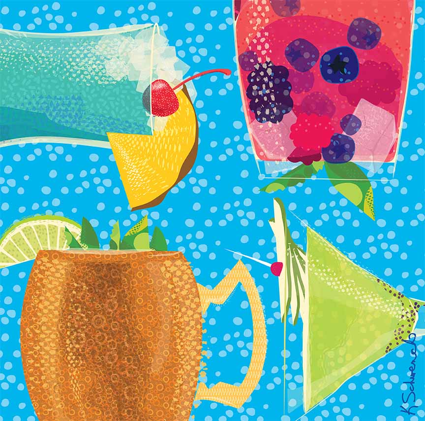 KS2 – Rockin the Mocktails – Mocktails, Square © Kris Schwenck