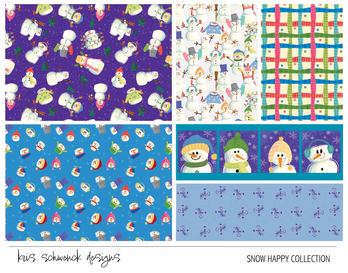 KS2 – Snow Happy Surface Design – 01 © Kris Schwenck
